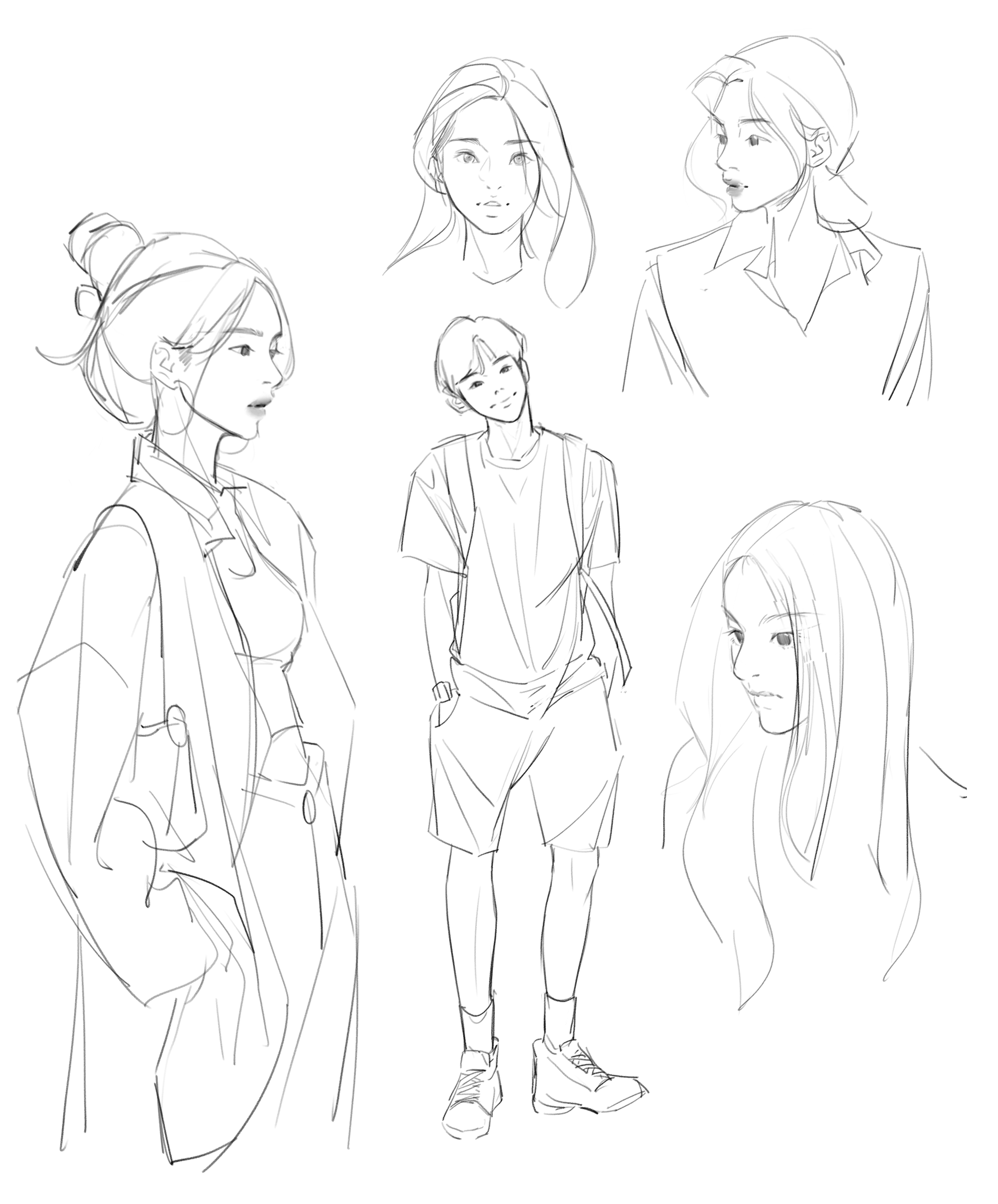 Manga sketch poses